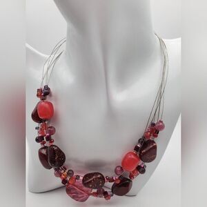 Chinese cherryblossom bloom necklace